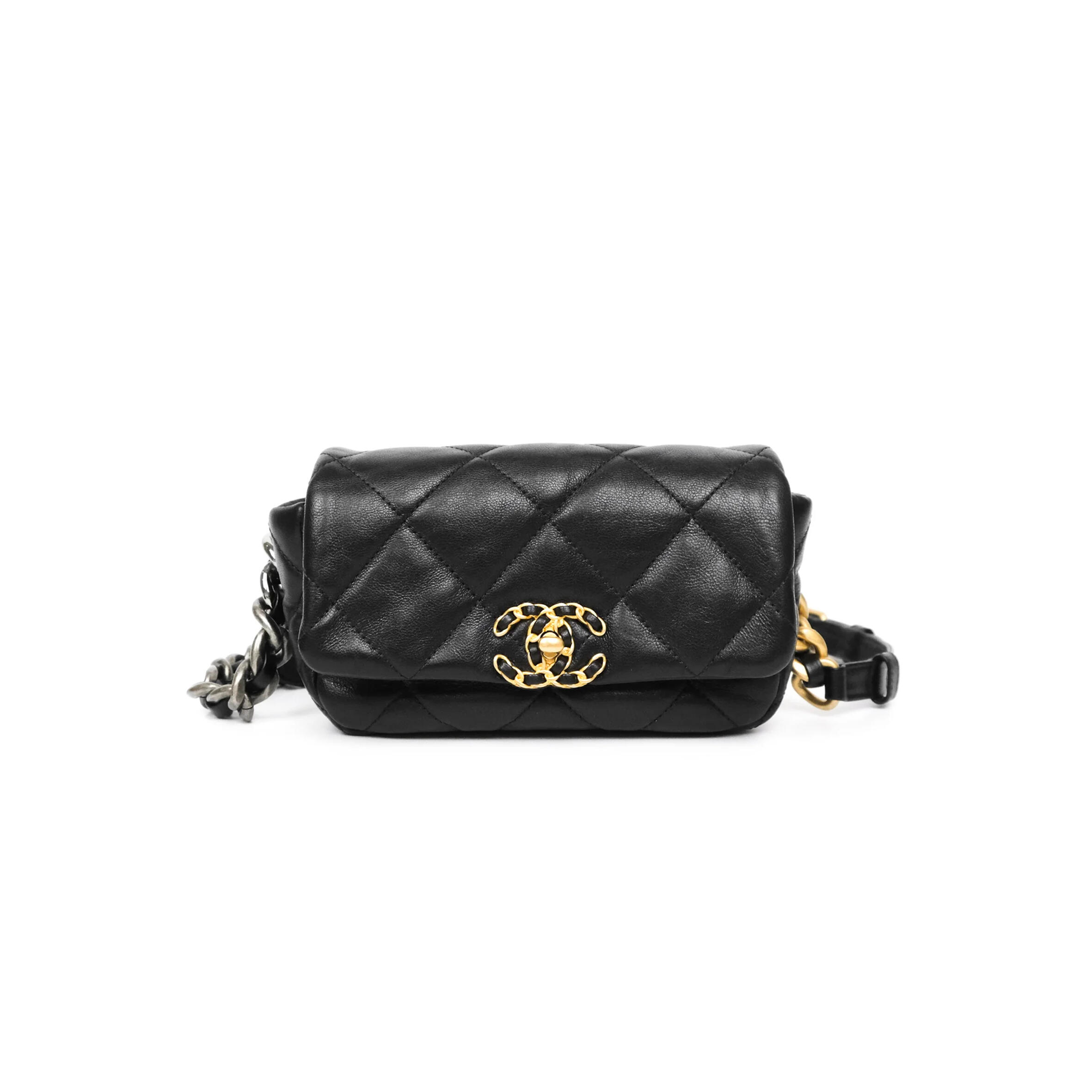 CHANEL 19 WAIST BAG GOATSKIN MIXED HARDWARE AS1163 (20*11*5.5cm)